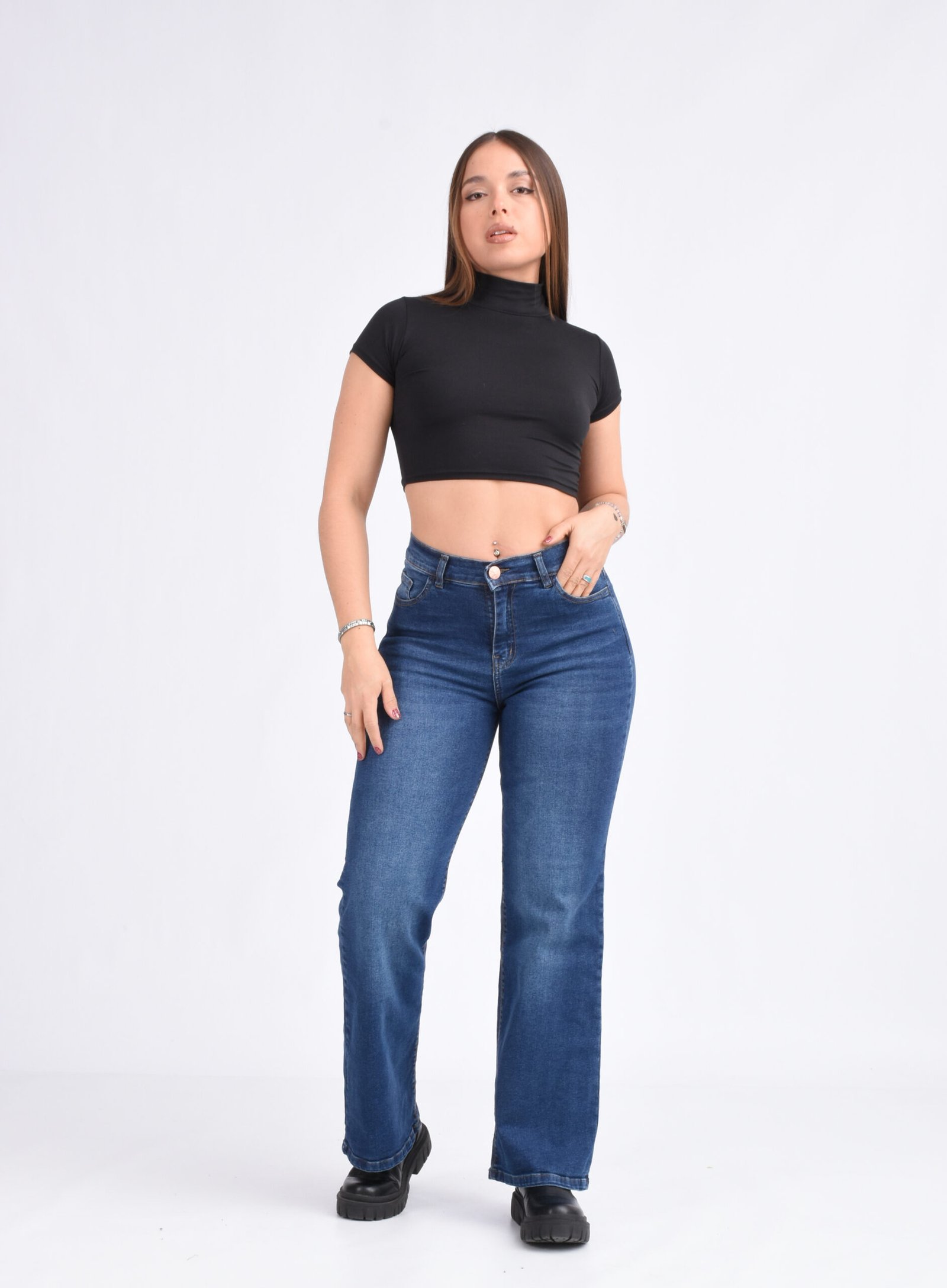ART. ANABEL| WIDE LEG  AZUL  ELASTIZADO