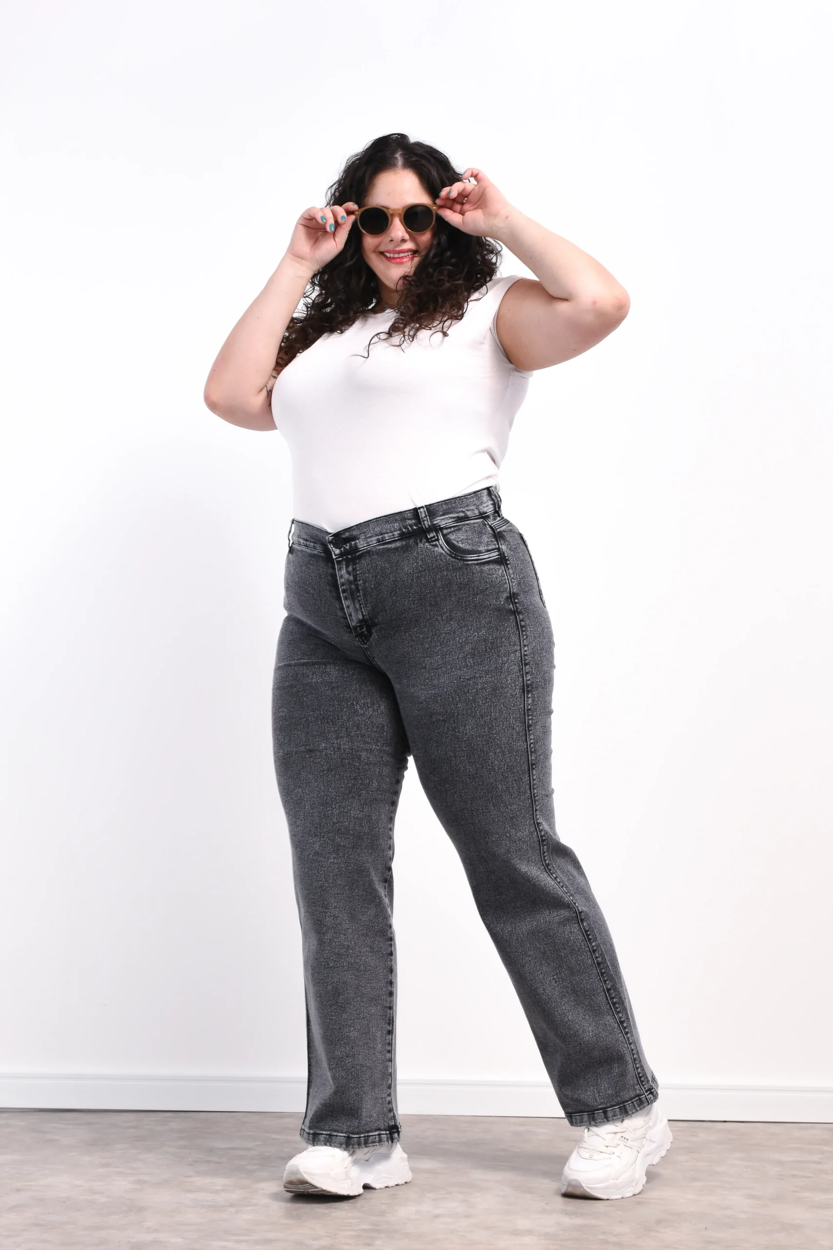 ART. GREY | WIDE LEG GRIS NEVADO ELASTIZADO - Imagen 6