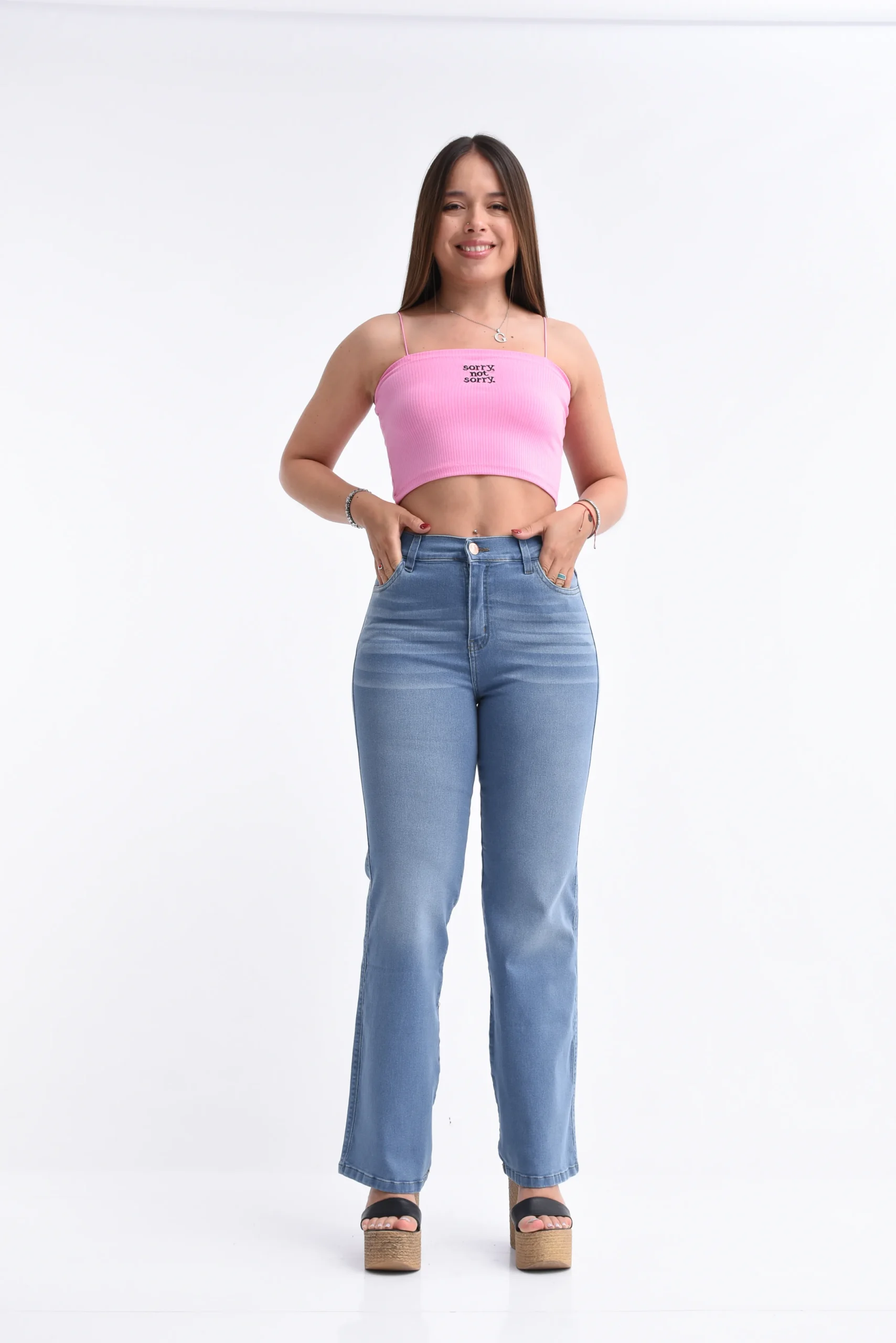 ART. CIELO | WIDE LEG CELESTE ELASTIZADO