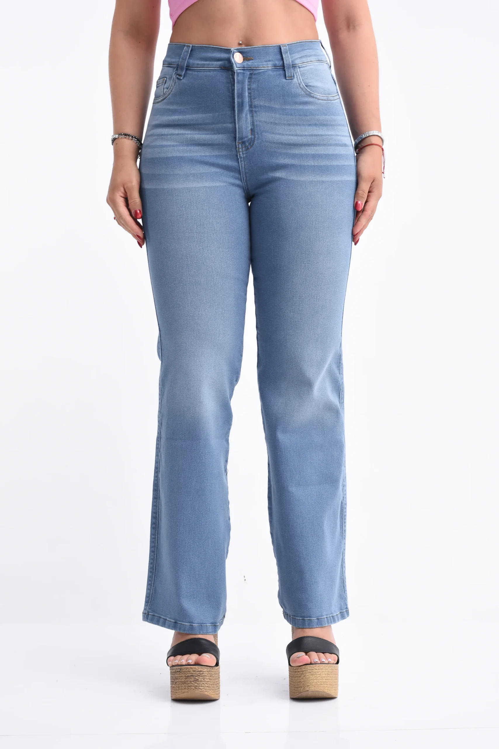 ART. CIELO | WIDE LEG CELESTE ELASTIZADO - Imagen 3