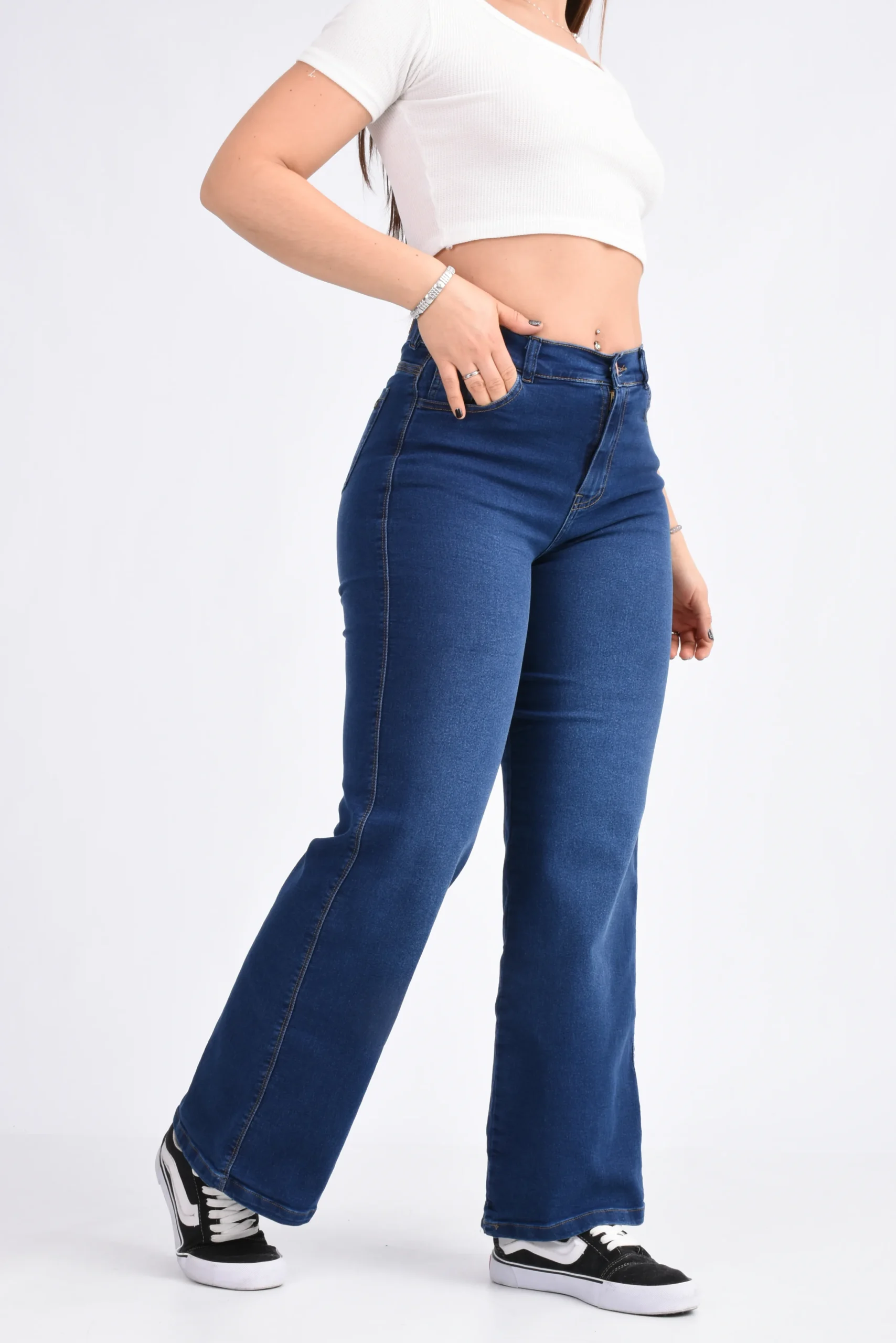 Alternative view of ART. ALEXA | WIDE LEG AZUL LOCALIZADO ELASTIZADO