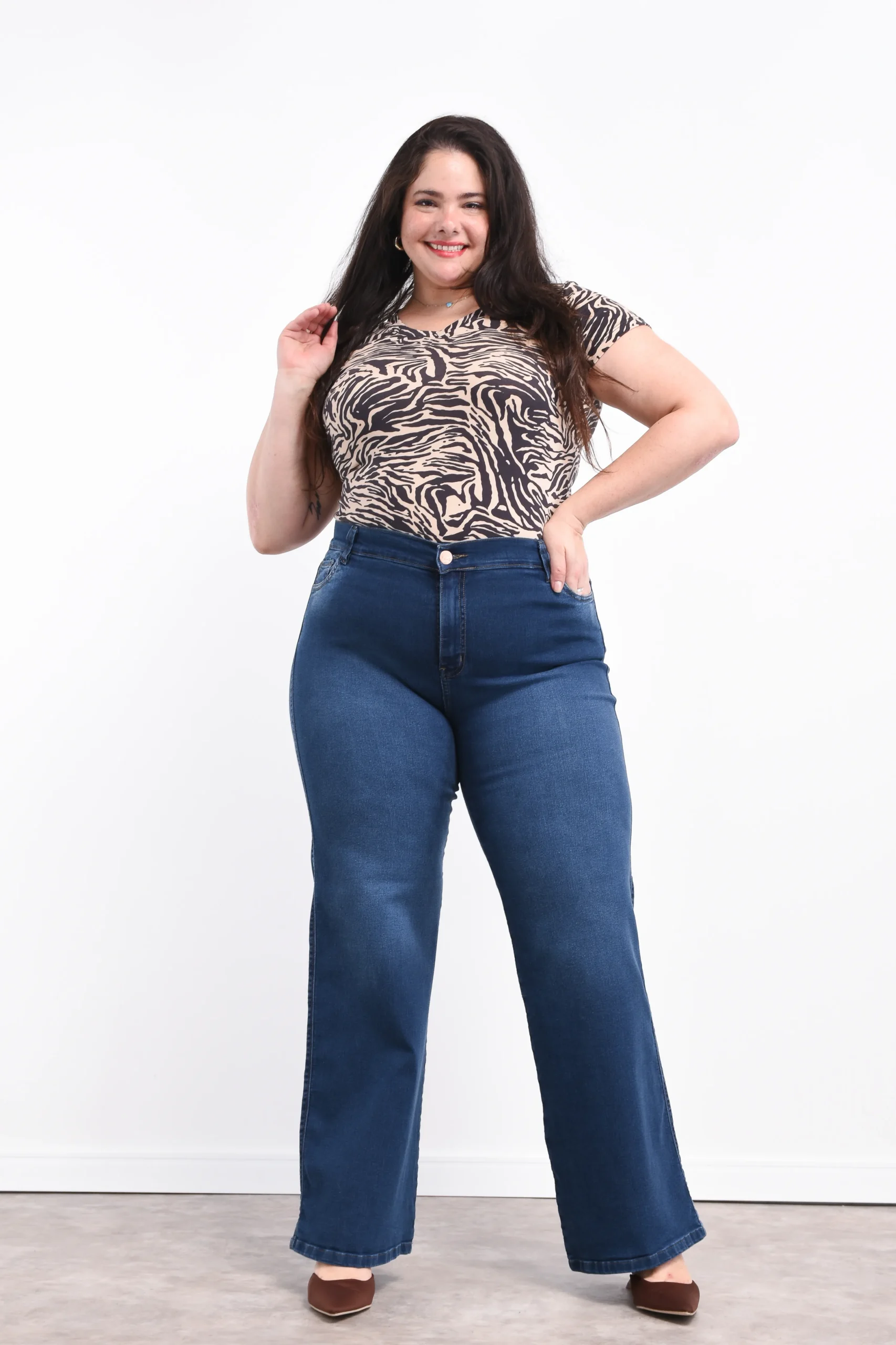 ART. ALEXA | WIDE LEG AZUL LOCALIZADO ELASTIZADO - Imagen 6