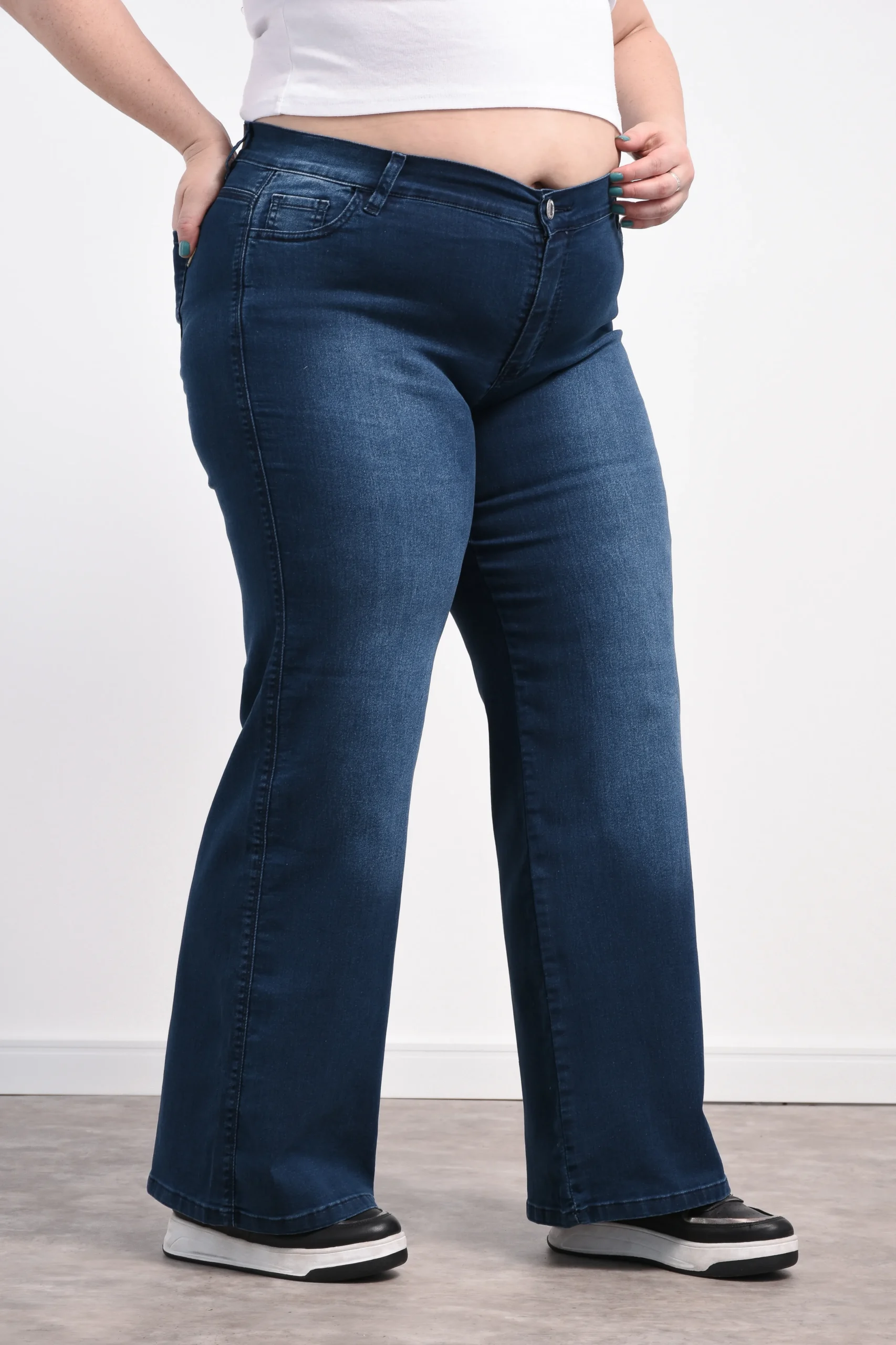 ART. BLUE | WIDE LEG AZUL NOCHE ELASTIZADO - Imagen 7