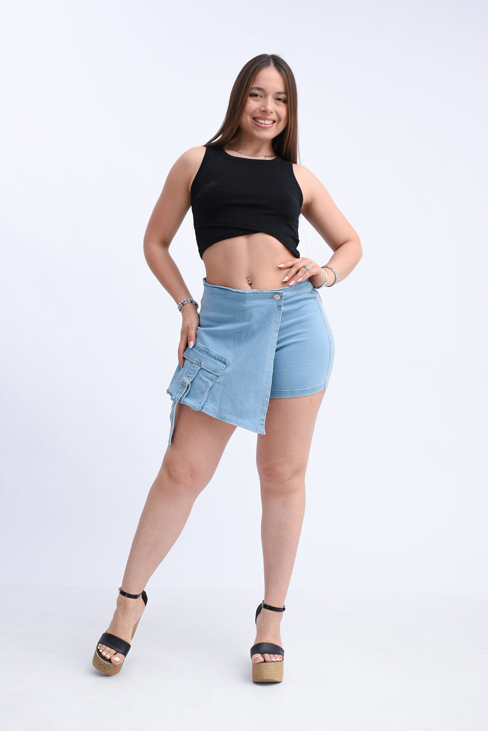 ART. TINI | SHORT POLLERA  CARGO  ELASTIZADO