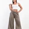 Jean Wide Leg Nunu Sastrero Tono Tierra Tiro Alto Denim Liviano Rumaju Jeans