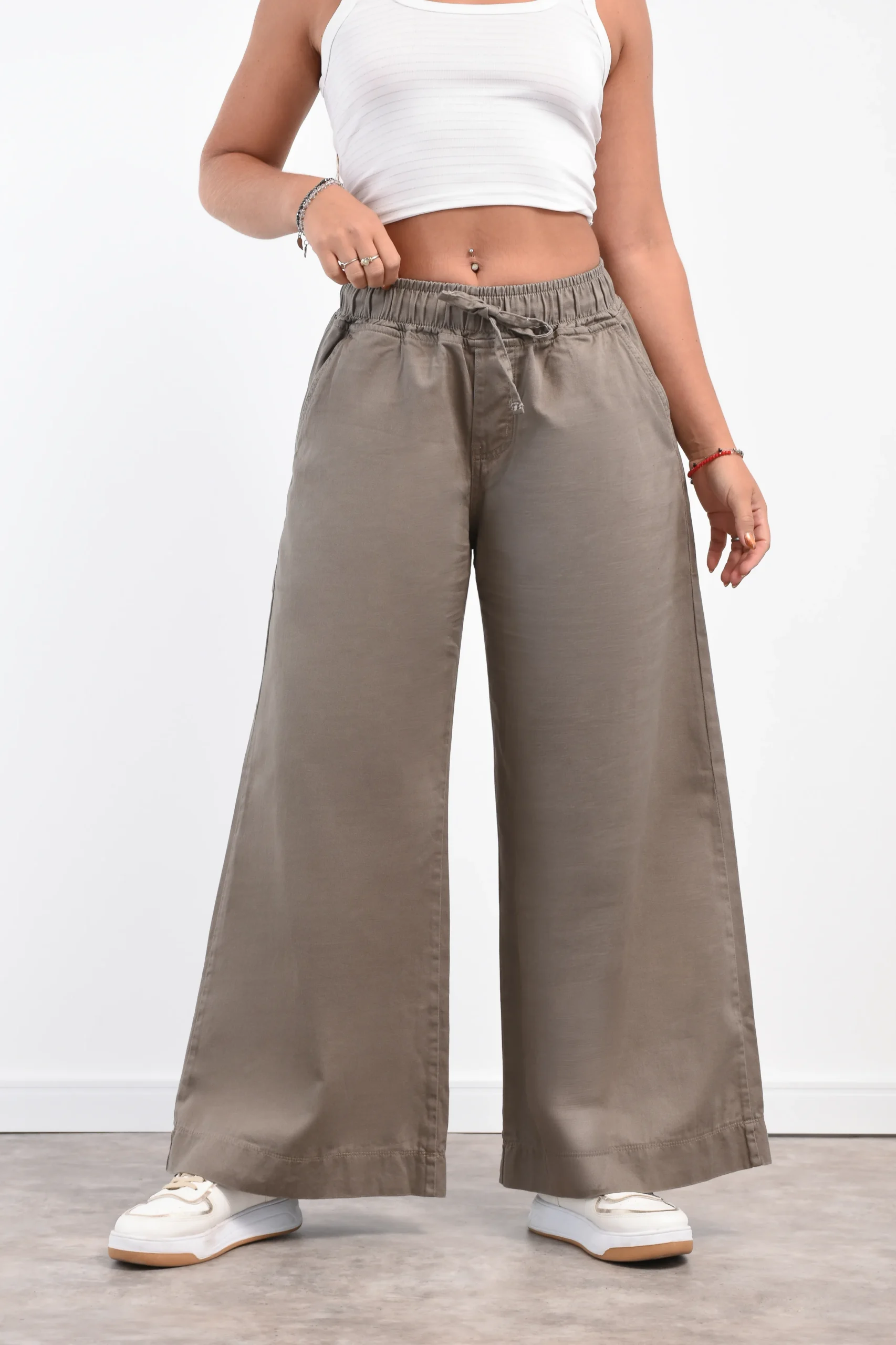 Wide Leg Nunu sastrero con cintura elastica