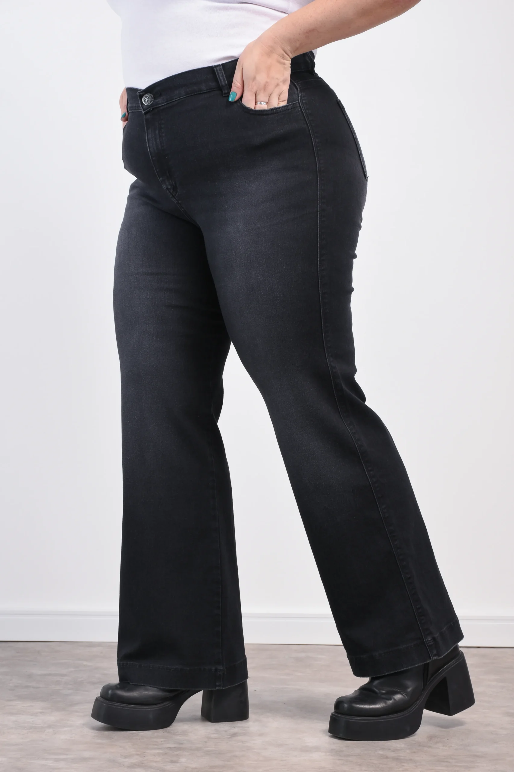 ART. LONDRES | WIDE LEG VINTAGE GRIS HUMO ELASTIZADO - Imagen 8