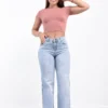 Wide Leg nevado: destellos claros y roturas sutiles