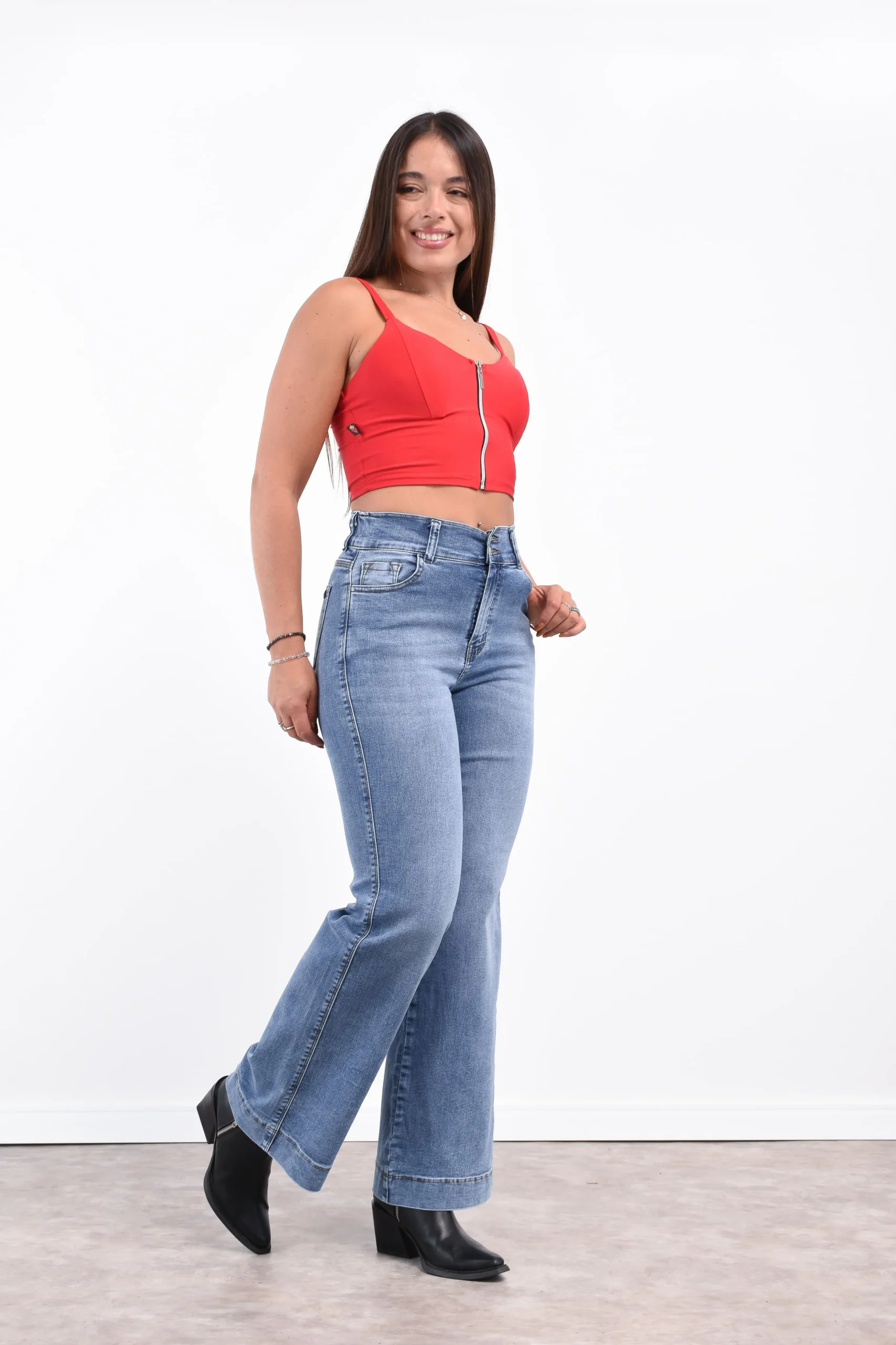ean Wide Leg Mohana Talles 38 al 56 Bota Ancha Deslumbrante Rumaju Jeans