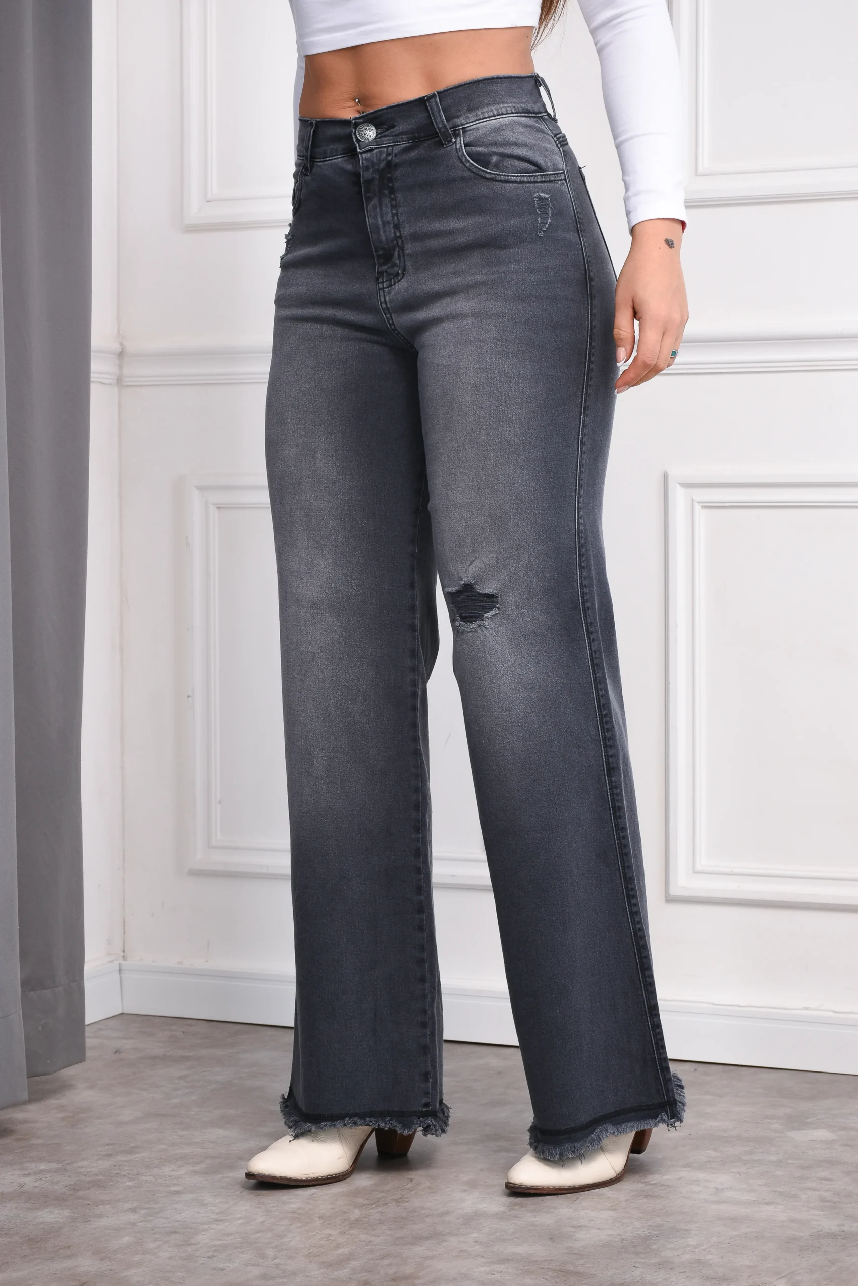Calce lateral del modelo estela denim elastizado
