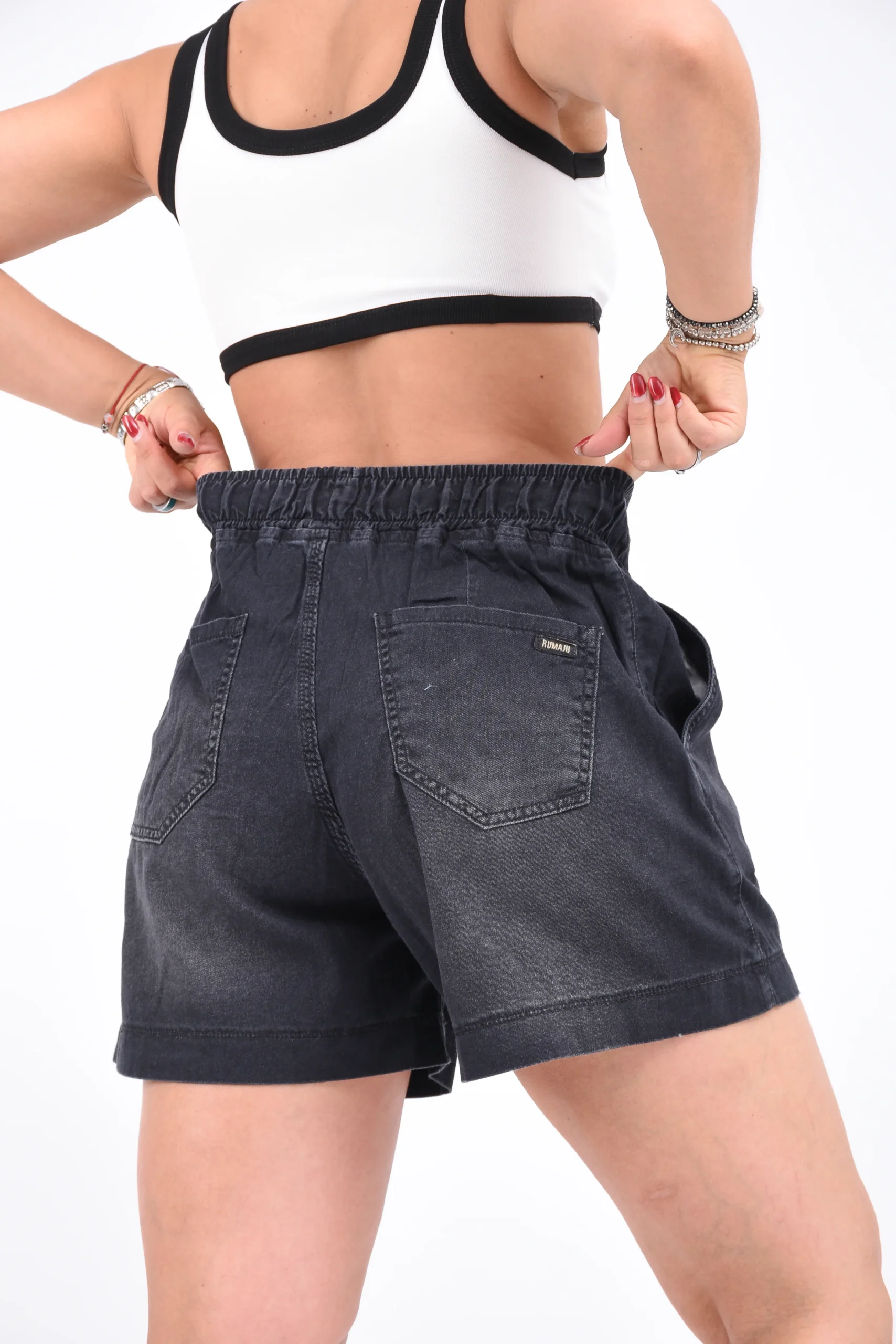 Short de jean gris rigido liviano - Rumaju Jeans (foto 4)